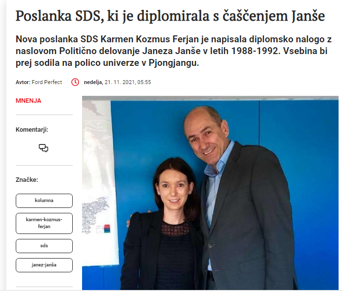 
				Naslovnica kolumna pisca Ford Perfect. (Foto: Posnetek zaslona- Necenzurirano)			