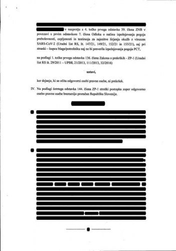 Poslovodkinja trgovine sodno oproščena kazni nepreverjanja PCT na osnovi prijave tržnega inšpektorja