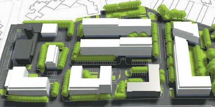 				Maketa stanovanjsko poslovnega kompleksa Murvička propadlega Zadar projekta			