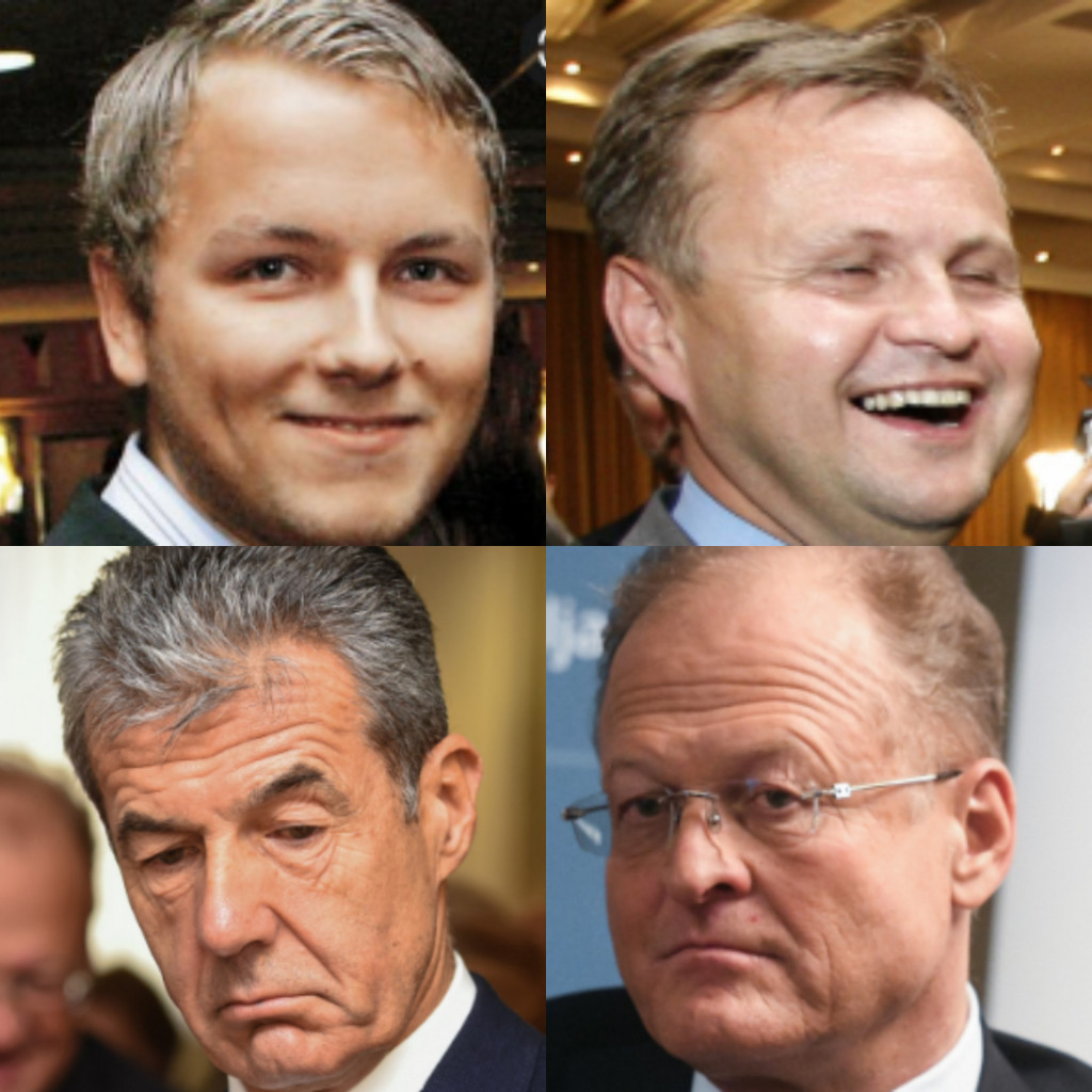 				Borut Petek, Marko Pogorevc, Stojan Petrič in Janez &Scaron;krabec. (Foto: Posnetek zaslona- Mediaspeed, STA)			