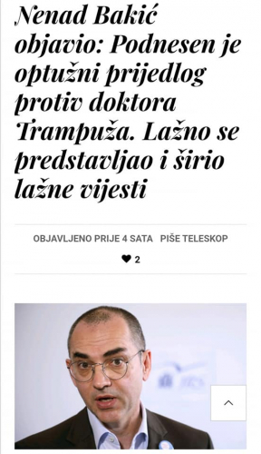 VLOŽENA OBTOŽNICA PROTI ANDREJU TRAMPUŽU!