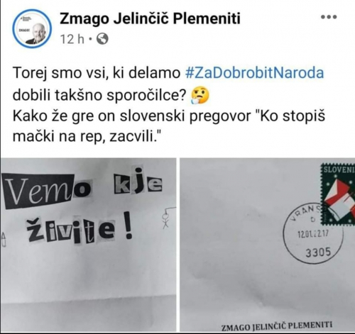 Imaš prav, neplemeniti. Ko stopiš mački na rep, zacvili! Kot si imel prav, da je narod glup! In pa, seveda vemo, kje živiš!