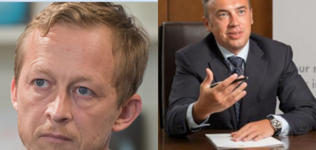 				Borut Jamnik in Dejan Rajbar, ključna igralca v Savi in v Hoteli Metropol. (Foto: STA, posnetek zaslona- Dnevnik)			