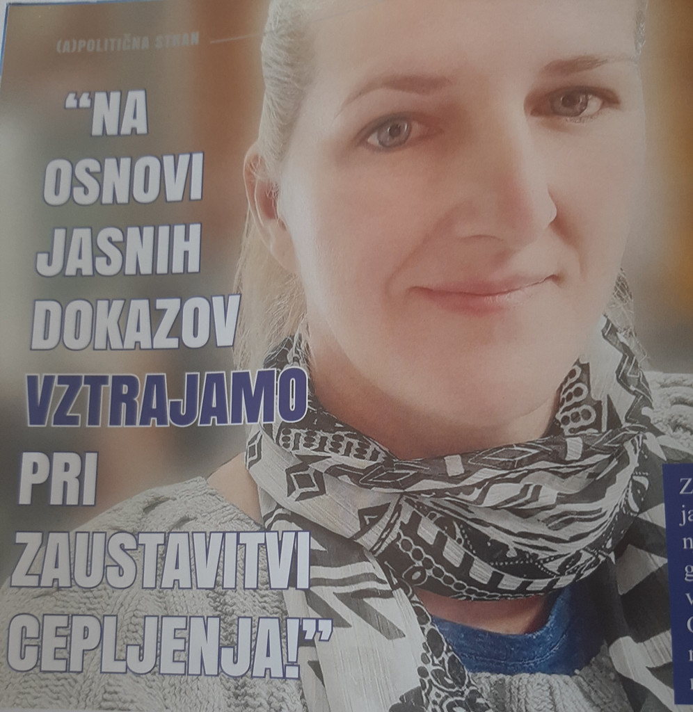 Članica OPS, ga. Saša Petek, začasna vodja Gibanja OPS za štajersko pokrajino za revijo 5D