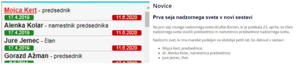 				Foto: Posnetek zaslona- E-bonitete in Borzen			