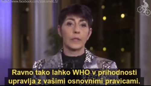 Christine Anderson razloži kaj pomeni, da želi WHO prevzeti oblast nad našim življenjem, pravicami, celo nad Ustavo RS v času pandemije