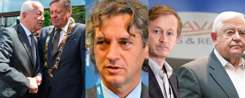 
				Janez Zemljarič, Zoran Janković, Robert Golob, Boru Jamnik in Milan Kučan. (Foto: Posnetek zaslona- Demokracija, Žurnal 24, Gen-I in youtube)			