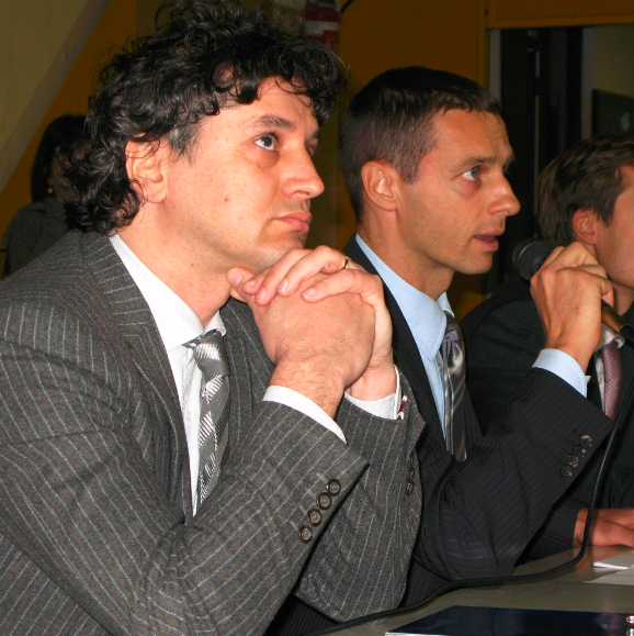 
				Robert Golob in Aleksander Čeferin. (Foto: STA)			