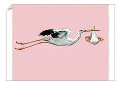 This contains an image of: A1 Poster. Stork delivery