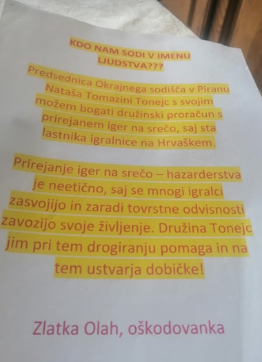 
				O&scaron;kodovanka Zlatka Olah o sodnici Nata&scaron;i Tomazini Tonecj. (Foto: Arhiv Blaž Ždrnja)			