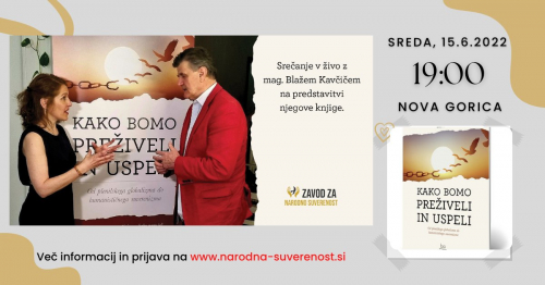 V sredo 15.6.2022 ob 19.00 uri vabimo vse iz Nove Gorice, da pridete na predstavitev knjige Kako bomo preživeli in uspeli