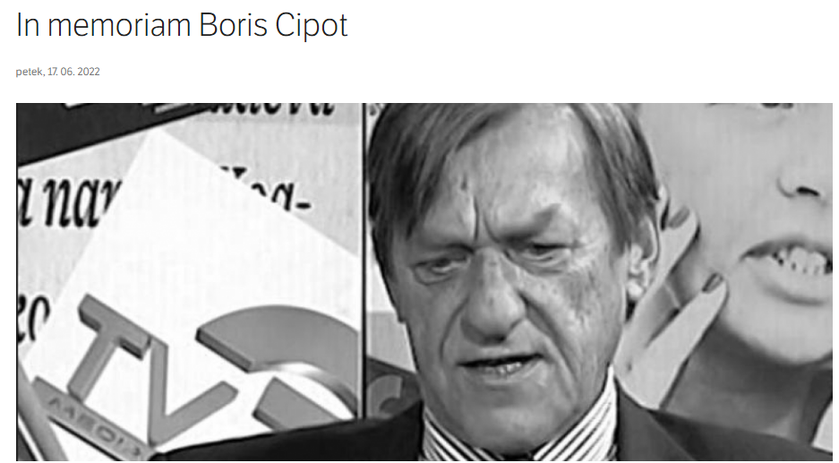 
				Zapis evropskega poslanca dr. Milana Zvera ob smrti njegovega prijatelja in dolgoletnega novinarja Borisa Cipota. (Foto: Posnetek zaslona: Slovenska demokratska stranka)			