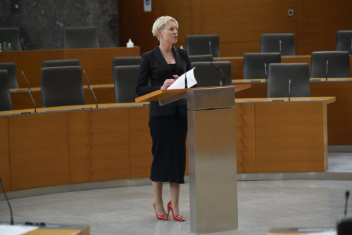 Predsednica DZ pravi, da so njene poslanske kolegice kot odgovor na skrajno seksistične izjave, poskrbele za 'gibanje rdečih čevljev'.