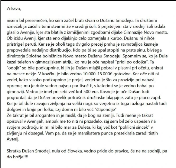 
				Foto: Instagram skupina Proti nasilju Du&scaron;ana Smodeja.			