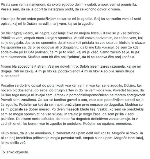 Foto: Instagram skupina Proti nasilju Dušana Smodeja.