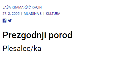 
				Članek iz leta 2005, kjer je Ja&scaron;a Kramar&scaron;ič Kacin zapisan kot novinar članka Prezgodnji porod v tedniku Mladina. (Foto: Posnetek zaslona-Mladina)			