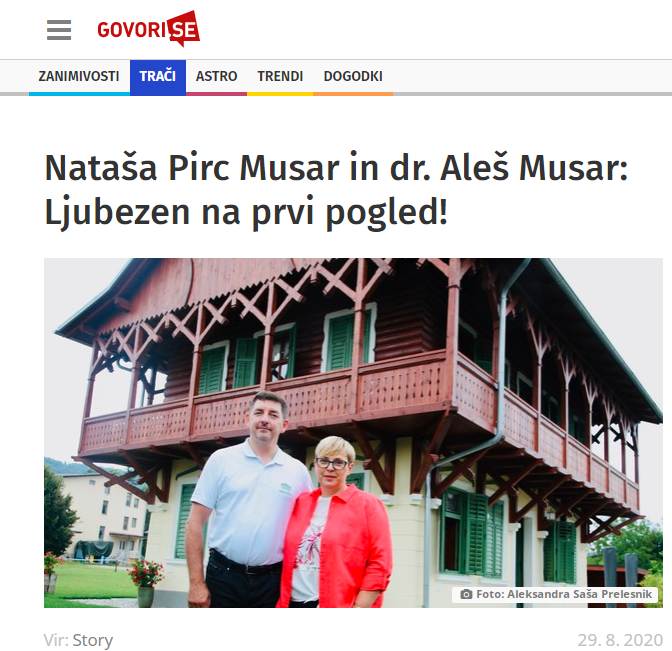
				Ale&scaron; Musar in Nata&scaron;a Pirc Musar. (Foto: Posnetek zaslona- Govori.se, Story, Aleksandra Sa&scaron;a Prelesnik)			