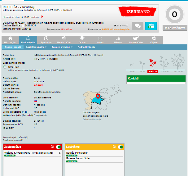 
				Foto: Posnetek zaslona- E-bonitete			