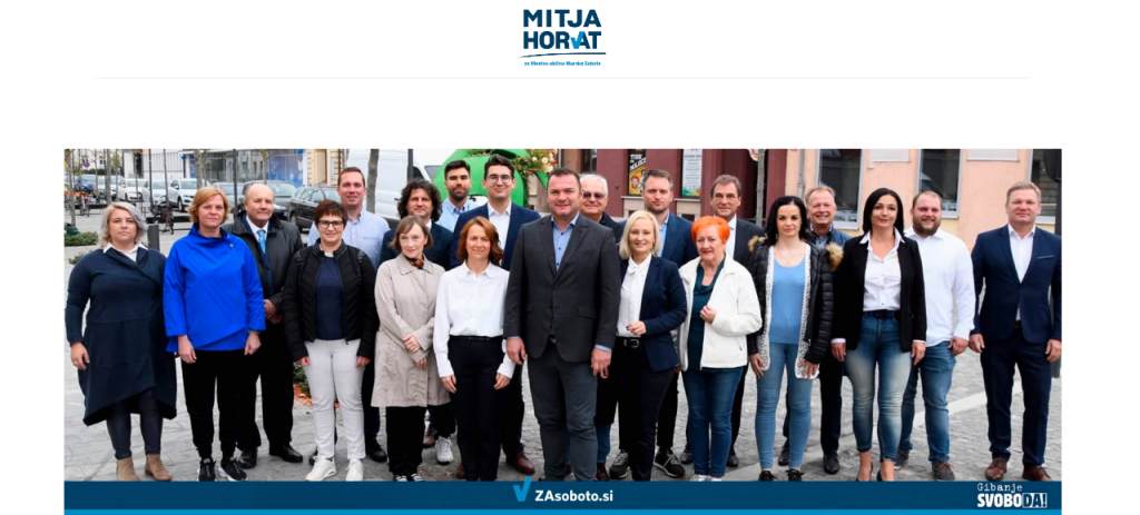 
				Predstavniki liste Gibanje Svobode v Murski Soboti in kandidat za župana Mitja Horvat. (Foto: Posnetek zaslona- Za soboto uradna stran Mitja Horvat)			