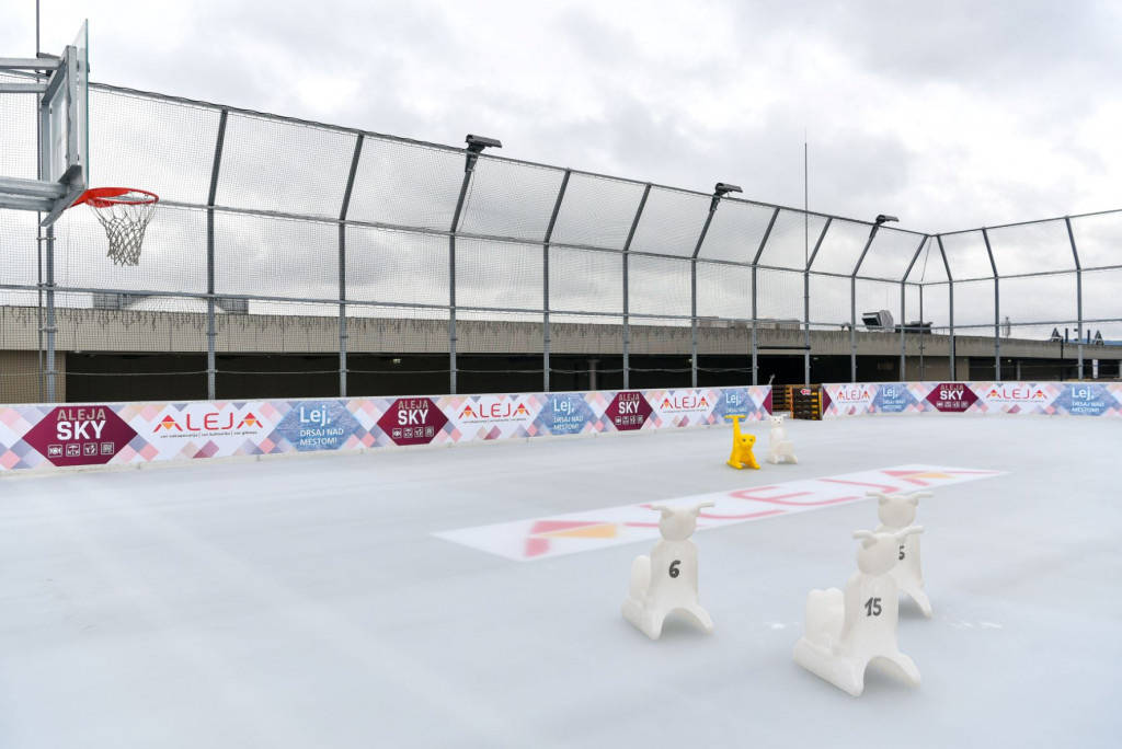 
				ALEJA je edino nakupovalno sredi&scaron;če z drsali&scaron;čem na strehi, ki je veliko kar 1000 m2, ima 140 m dolge ledene steze in bo obratovalo vse do konca tega leta .(Foto: Robert Krumpak)			