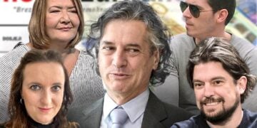 
				Vesna Vukovič, Robert Golob, Tomaž Modic, Petra Bezjak Cirman in Primož Cirman. (Foto: Posnetek zaslona- Fotomontaža Demokracija)			