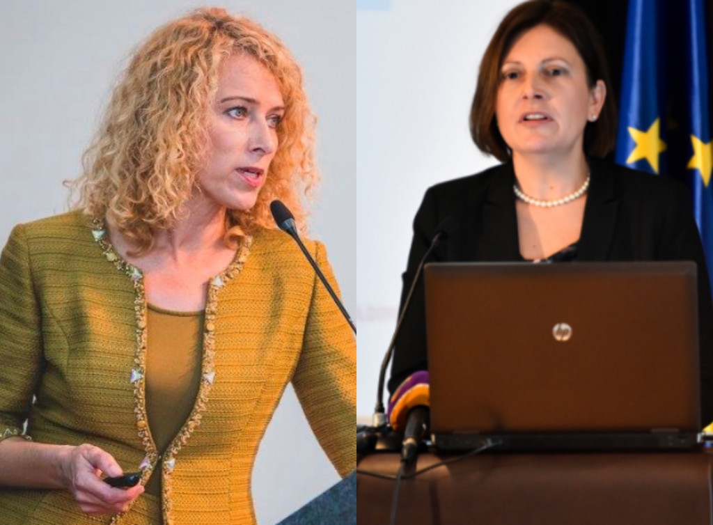 
				Karmen Dietner in Vanesa Grmek, &scaron;e dve tesni operativki Boruta Jamnika. (Foto: Posnetek zaslona- Facebook in STA)			