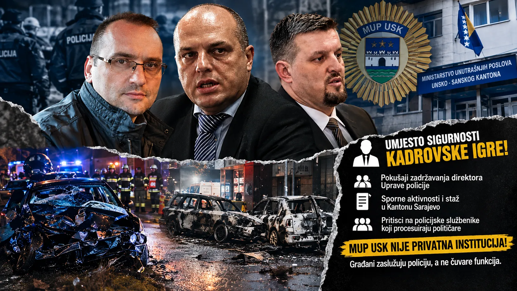 Sigurnost u USK sve više je u drugom planu, dok se vrh MUP-a bavi opstankom direktora!