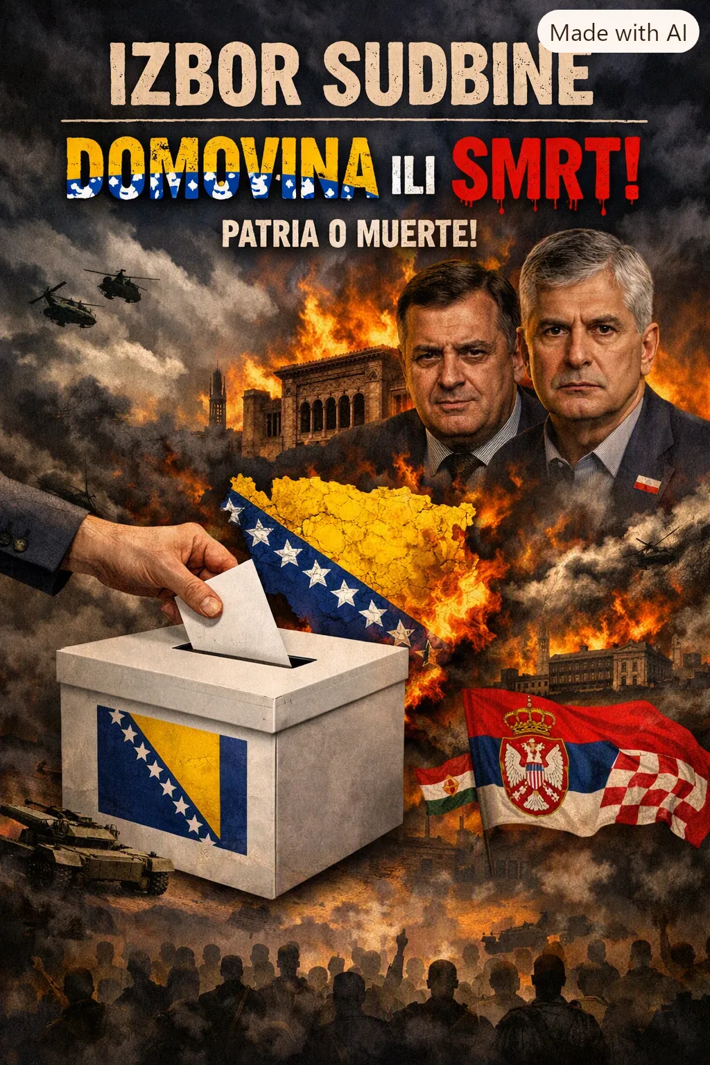 IZBOR SUDBINE, DOMOVINA ILI SMRT  Trojka kao lažna alternativa ne smije imati priliku da završi posao!