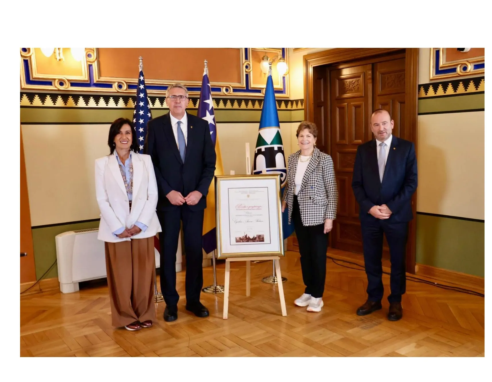 Američka senatorica Jeanne Shaheen od danas je Počasna građanka Sarajeva