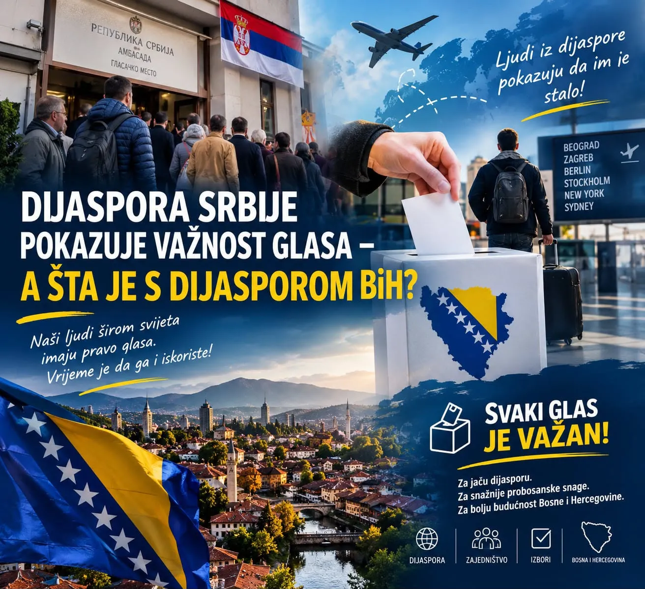 BH Zeleni: Dijaspora Srbije pokazuje važnost glasa, a šta je s dijasporom BiH?