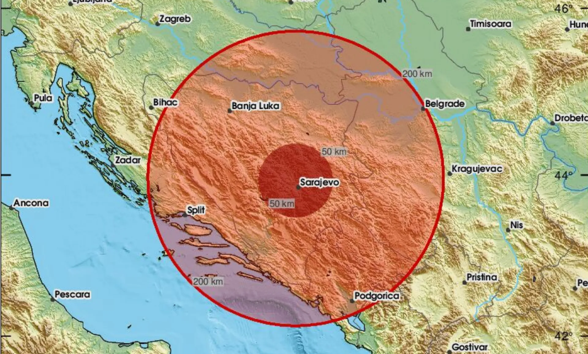 Bosnu i Hercegovinu uzdrmao zemljotres