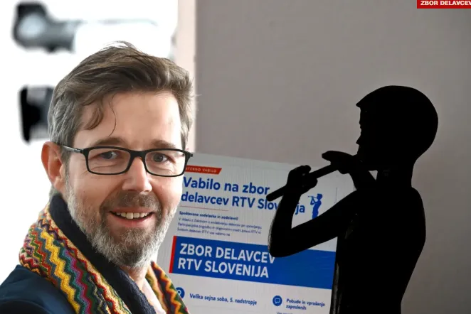 Goran Forbici, predsednik Sveta RTV Slovenija. Namesto, da bi skrbel nadzor nad upravo poziva zaposlene na proteste proti sedanji vladi. (Foto: Posnetek zaslona-Info360)