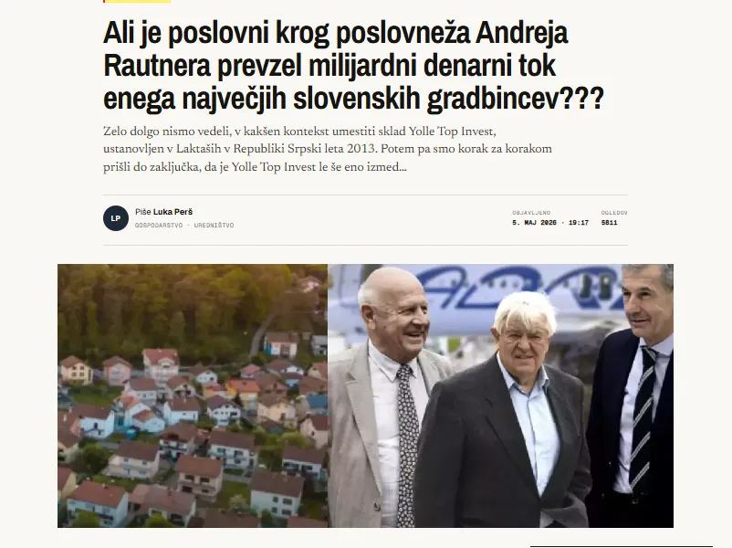 Poslovno omrežje Anteja Bračiča in Dragana Isajlovića imajo tesne odnose tako s poslovnim imperijem Stojana Petriča kot Dodikovimi kapitalisti iz Republike Srpske. (Foto: Prava.si)
