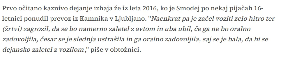 Še ena šokatna podrobnost iz obtožnice , kjer je Dušan Smodej osredni osumljenec. (Foto: Posnetek zaslona- 24ur)