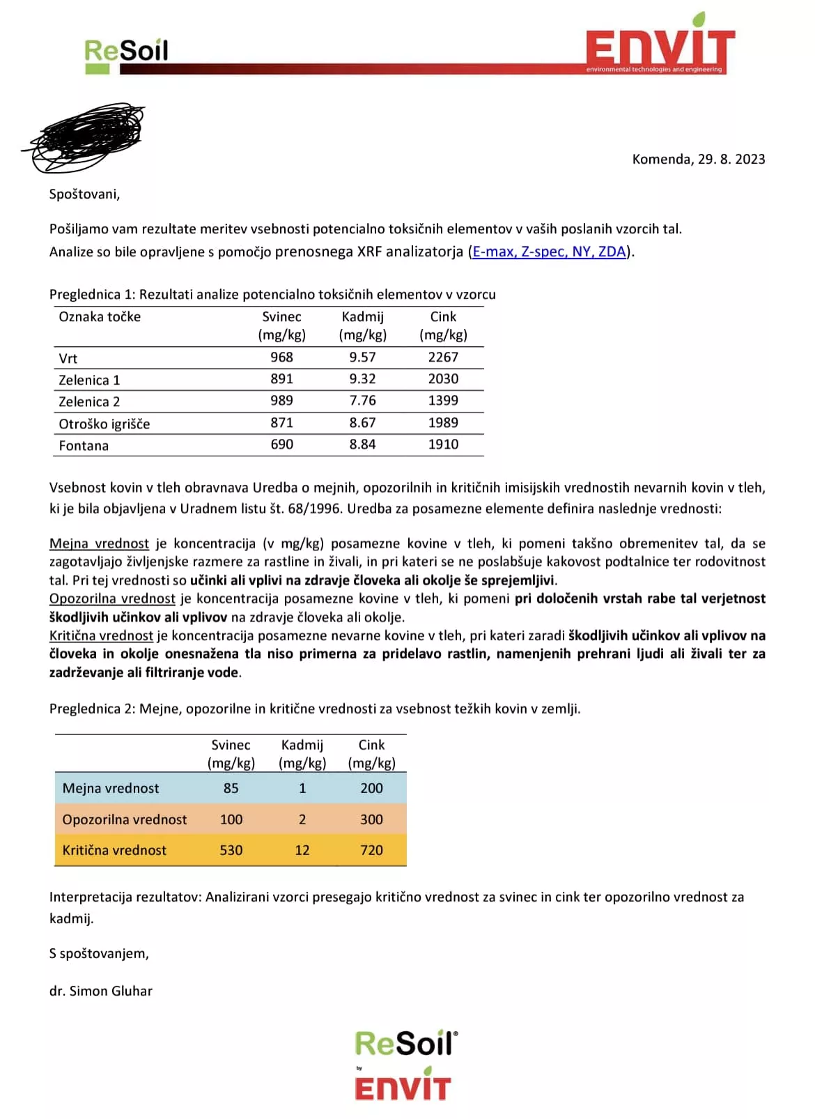 KAJ JE POKAZALA ANALIZA VZROCEV TAL PO POPLAVAH, KI JO JE DAL IZDELATI OBČAN PREVALJ