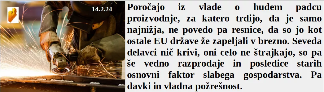 Slovenski in svetovni politični hlev na dan 14.2.24
