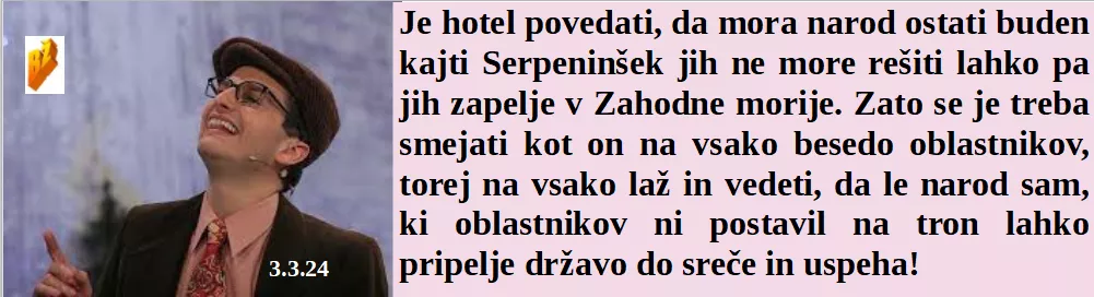 Slovenski in svetovni politični hlev na dan 3,3,24