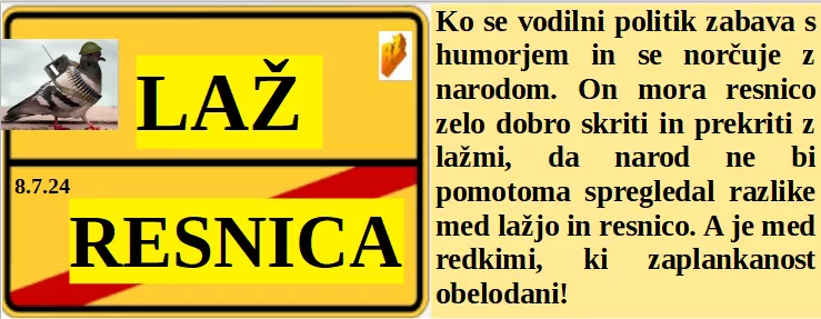 Slovenski in svetovni politični hlev na dan 8.7.24