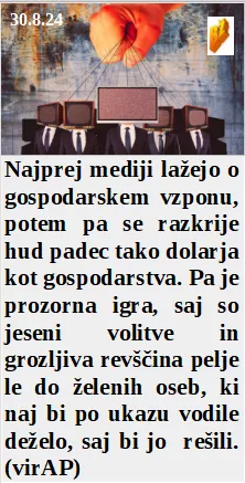 Slovenski in svetovni politični hlev na dan 30.8.24