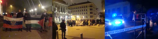 Protest proti Ukrajini in za Palestino