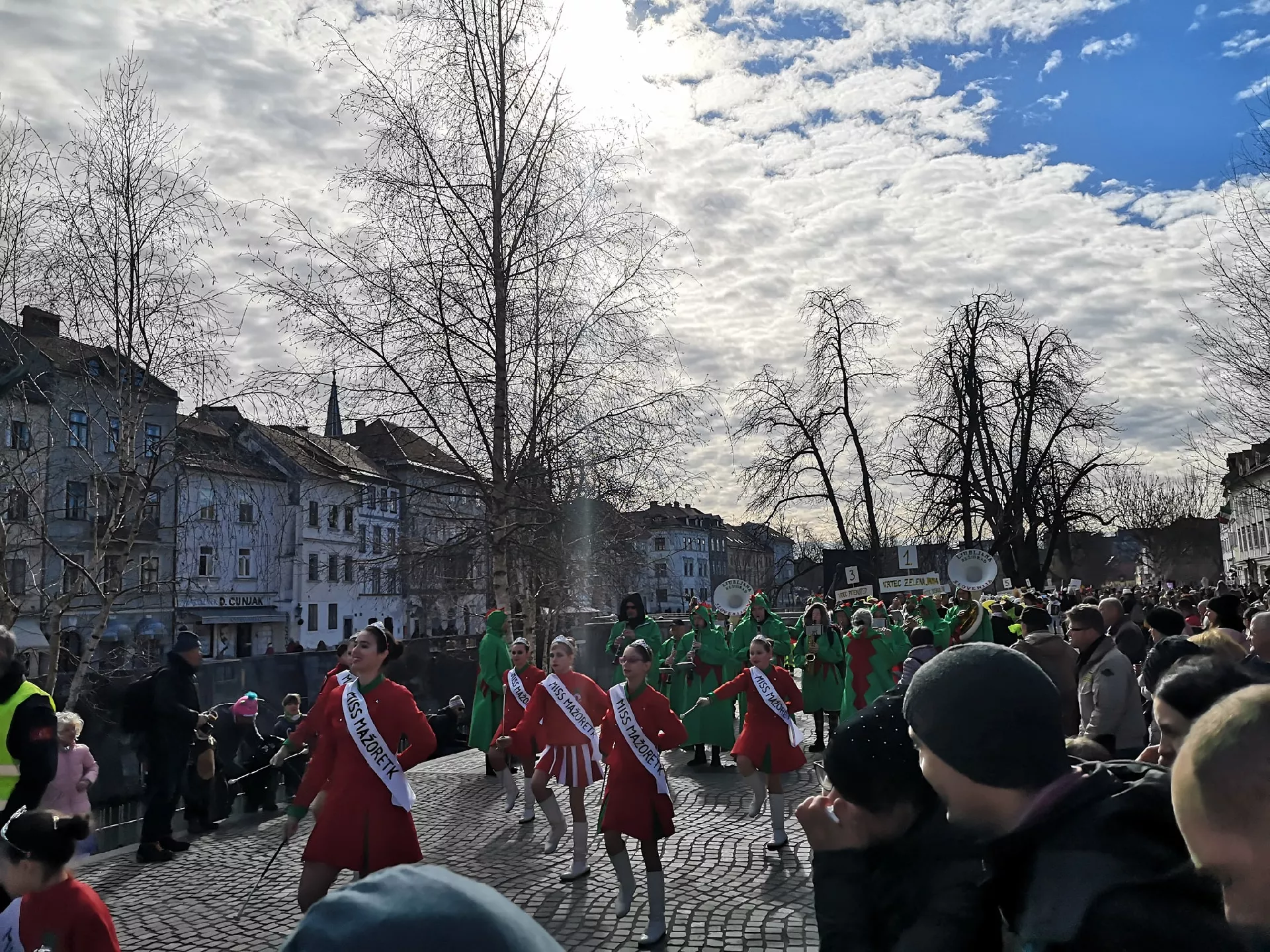 Tudi naš orkester in Ansambel Ljubljanskih mažoretk je nastopil na ljubljanskem Zmajevem karnevalu