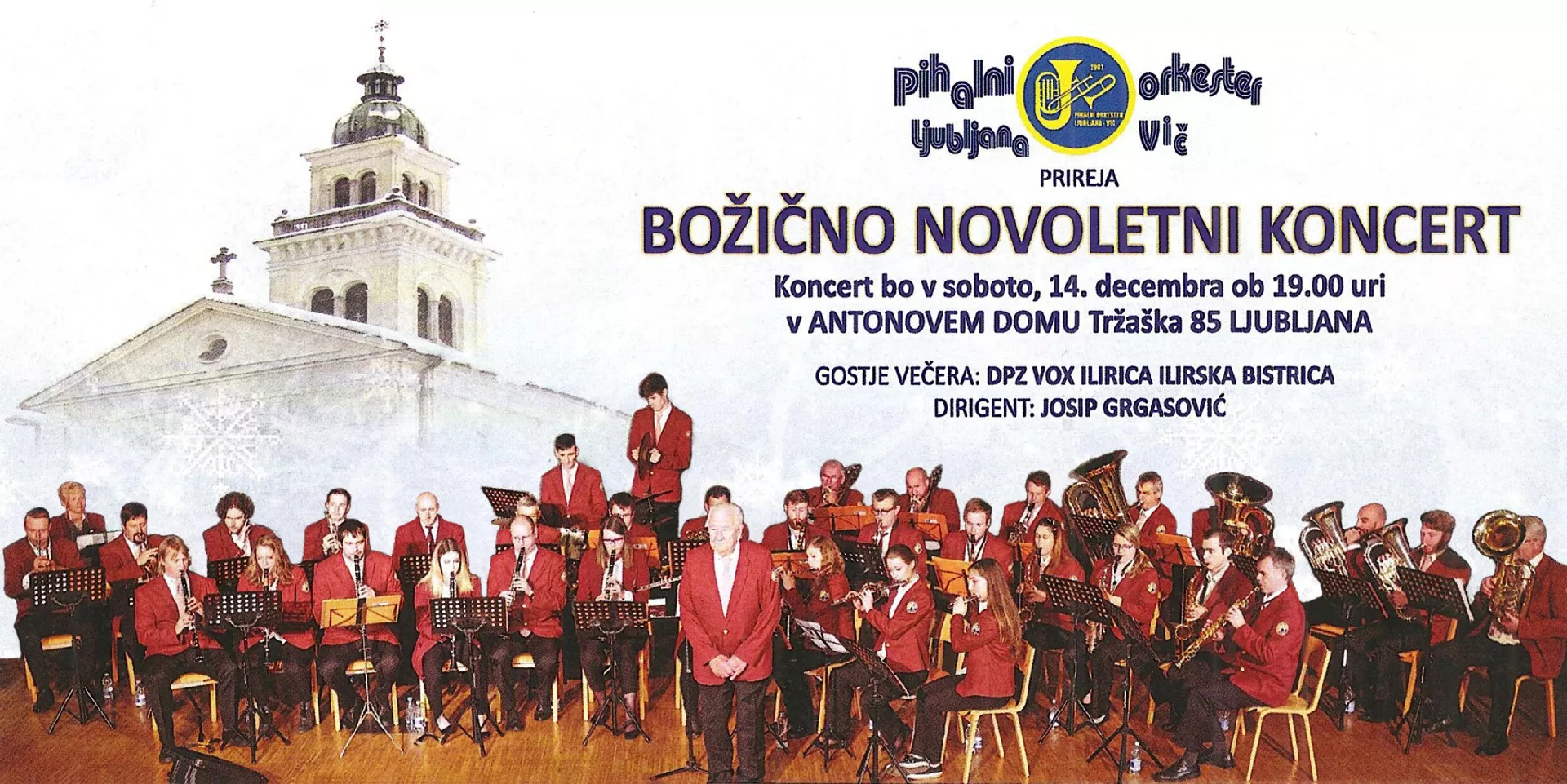 Prihodnjo soboto, 14.12., vas vabimo na božično-novoletni koncert