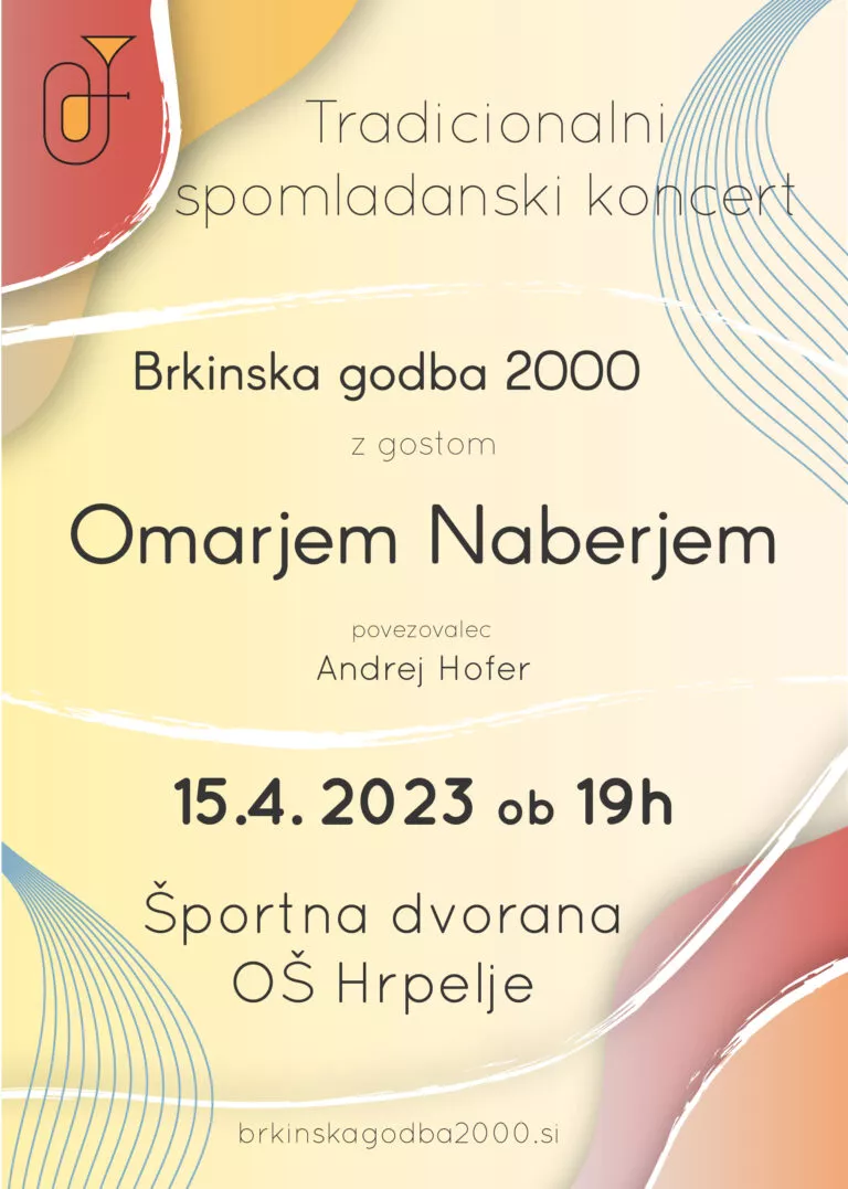 Spomladanski koncert Brkinske godbe 2000 z gostom Omarjem Naberjem