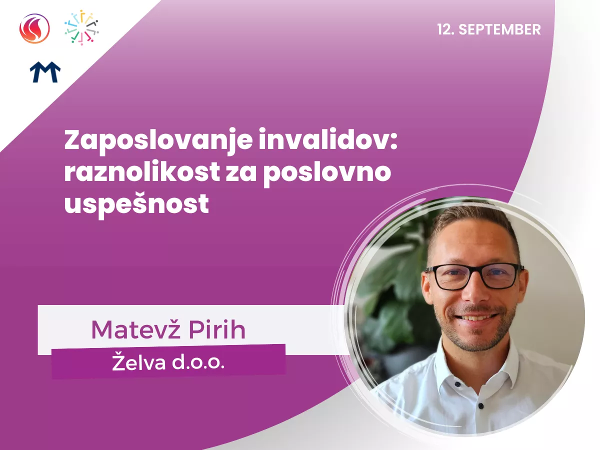 Matevž Pirih na webinarju Vključenega sveta