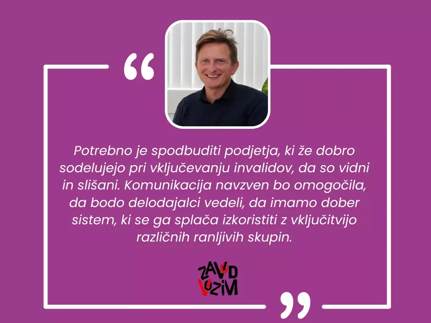 Vključenost kot prednost: Zavod VOZIM