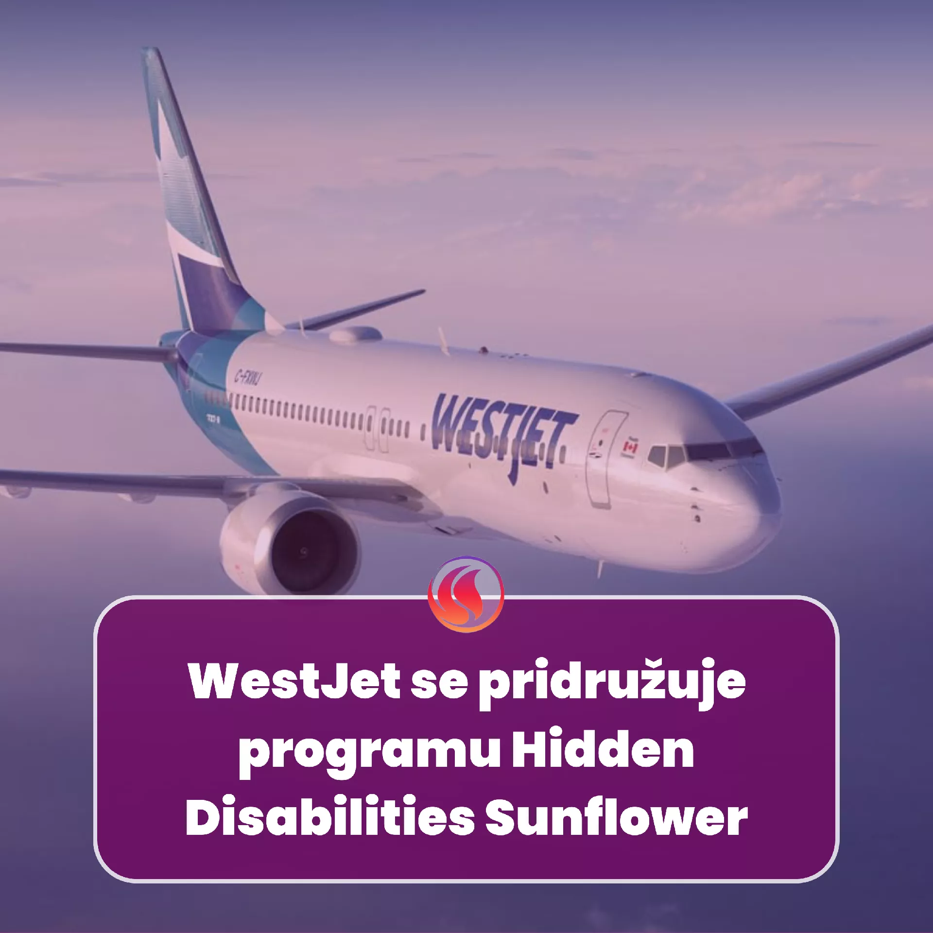 WestJet se pridružuje programu Hidden Disabilities Sunflower
