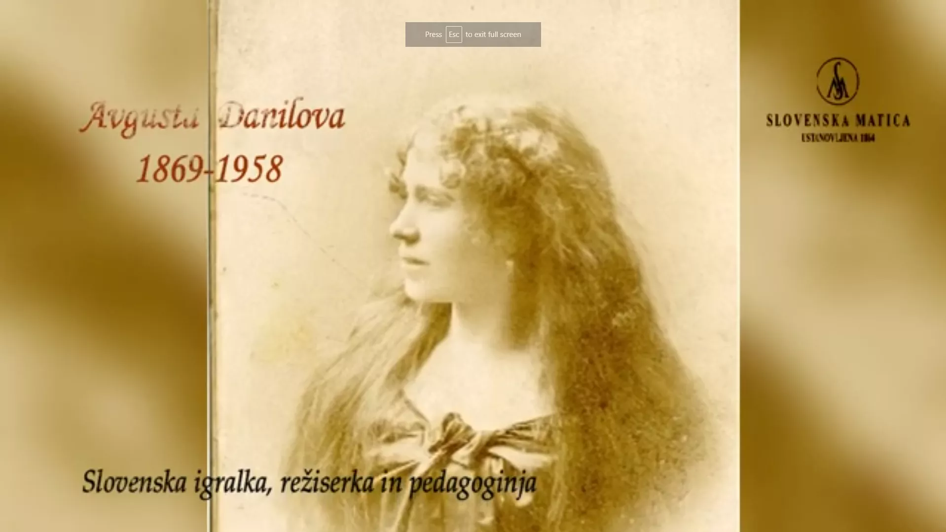 Avgusta Danilova - Slovenska igralka, režiserka in pedagoginja