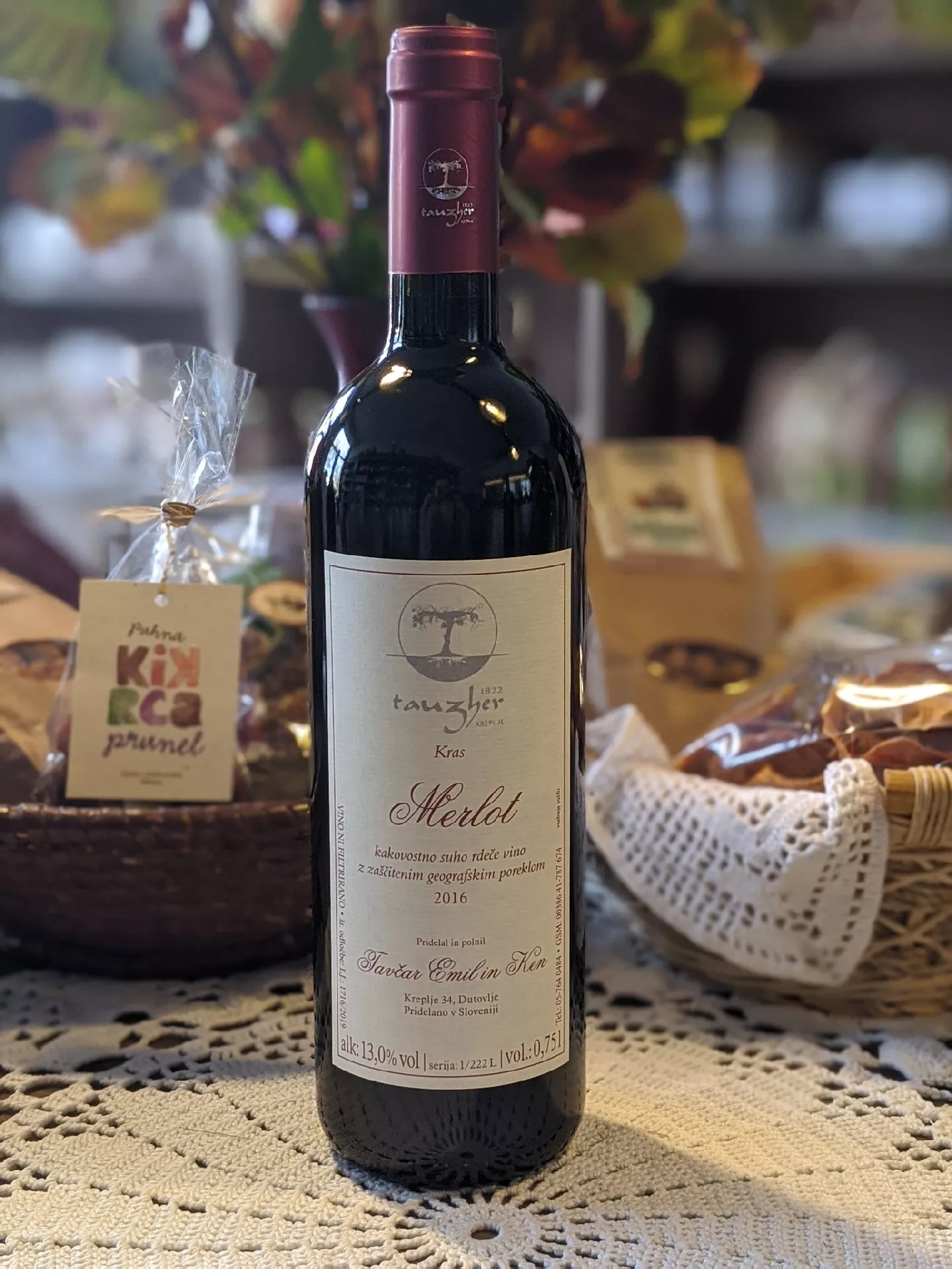 Merlot Tavčar 0,75-kakovostno vino ZGP