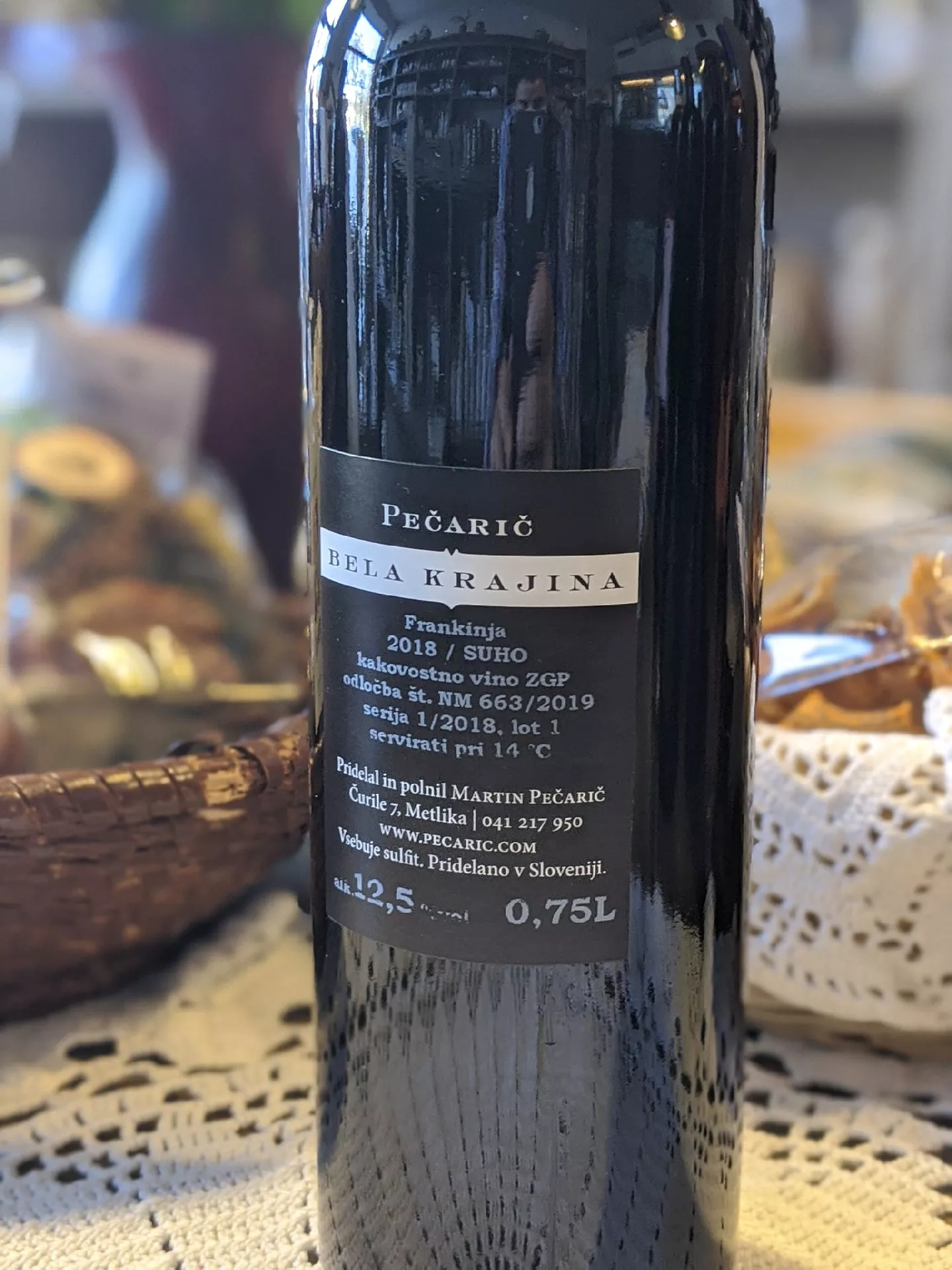 Modra frankinja Pečarič 0,75l - kakovostno vino ZGP - 2