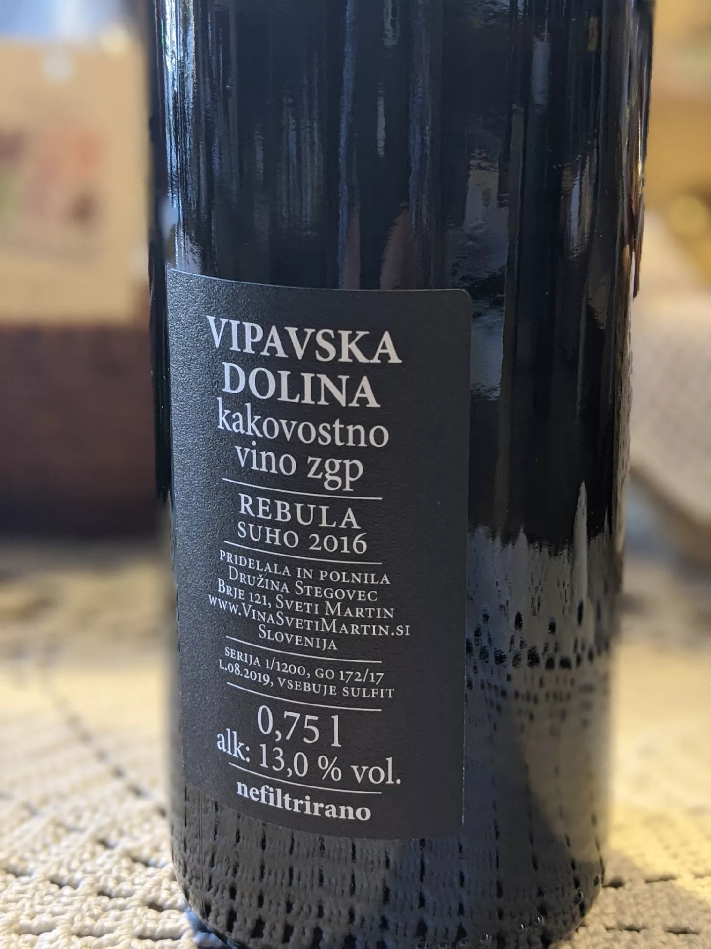 Rebula Sveti Martin 0,75 l- kakovostno vino ZGP - 2